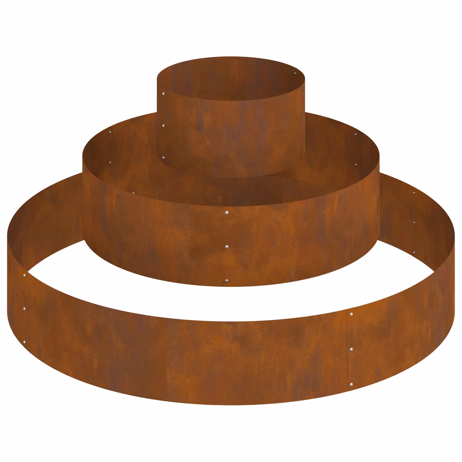 Berkfield Home Metal Planter Tub in Brown with Decorative Inlays, Width: 120 cm – 2