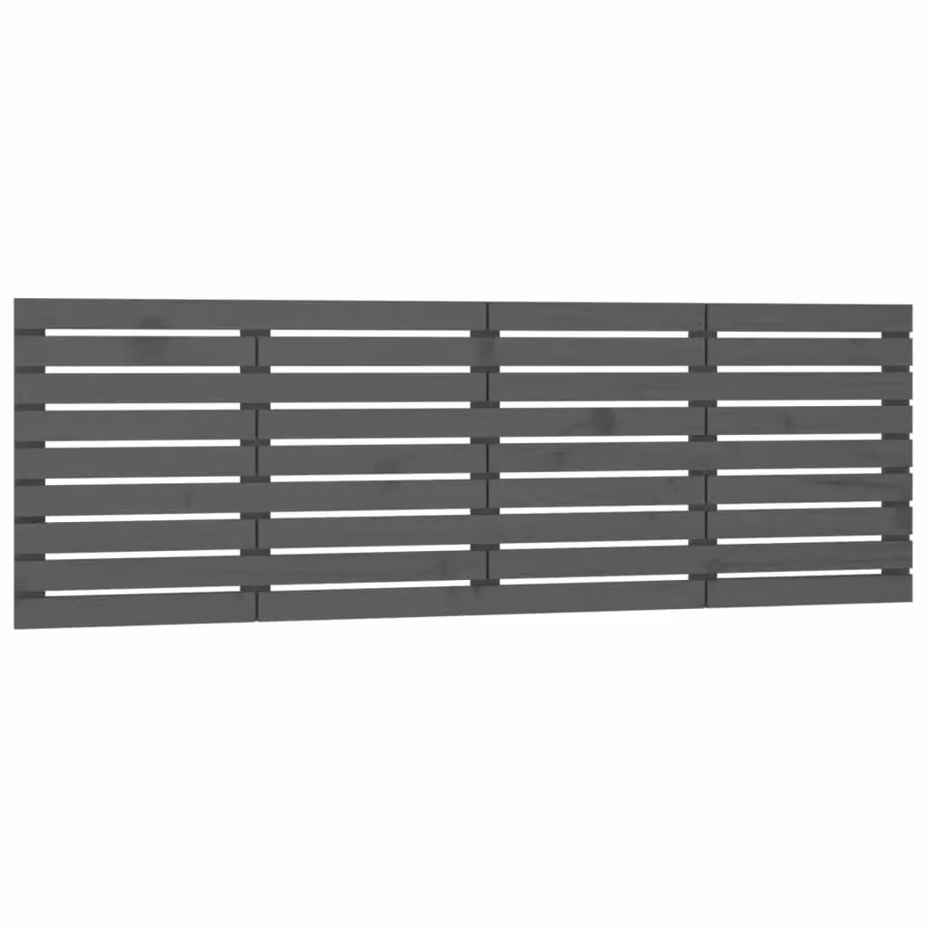 Berkfield Home Grey Rustic Solid Wood Pine Wall Mount Headboard W/D/H: 206 x 3 x 63 cm – 2