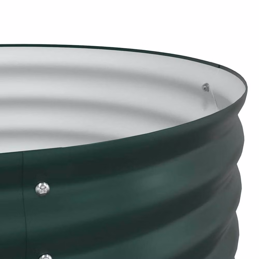Berkfield Home Garden Green Galvanised Steel Raised Bed W/D/H: 160 x 80 x 81 cm – 7