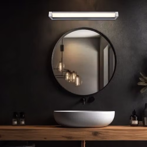Globo Lighting Susi Integrated LED Wall Lamp in Silver, IP44 Rated, Warm White 3000K – 3