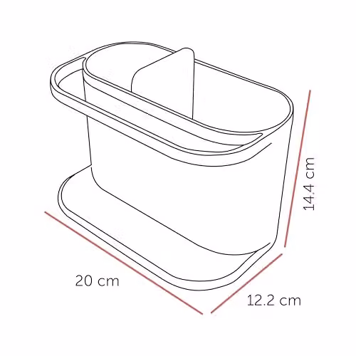 ReBorn Recycled Kitchen Sink Tidy Organiser in Dark Grey, W/D/H: 30.9 x 36.5 x 50.8 cm – 5