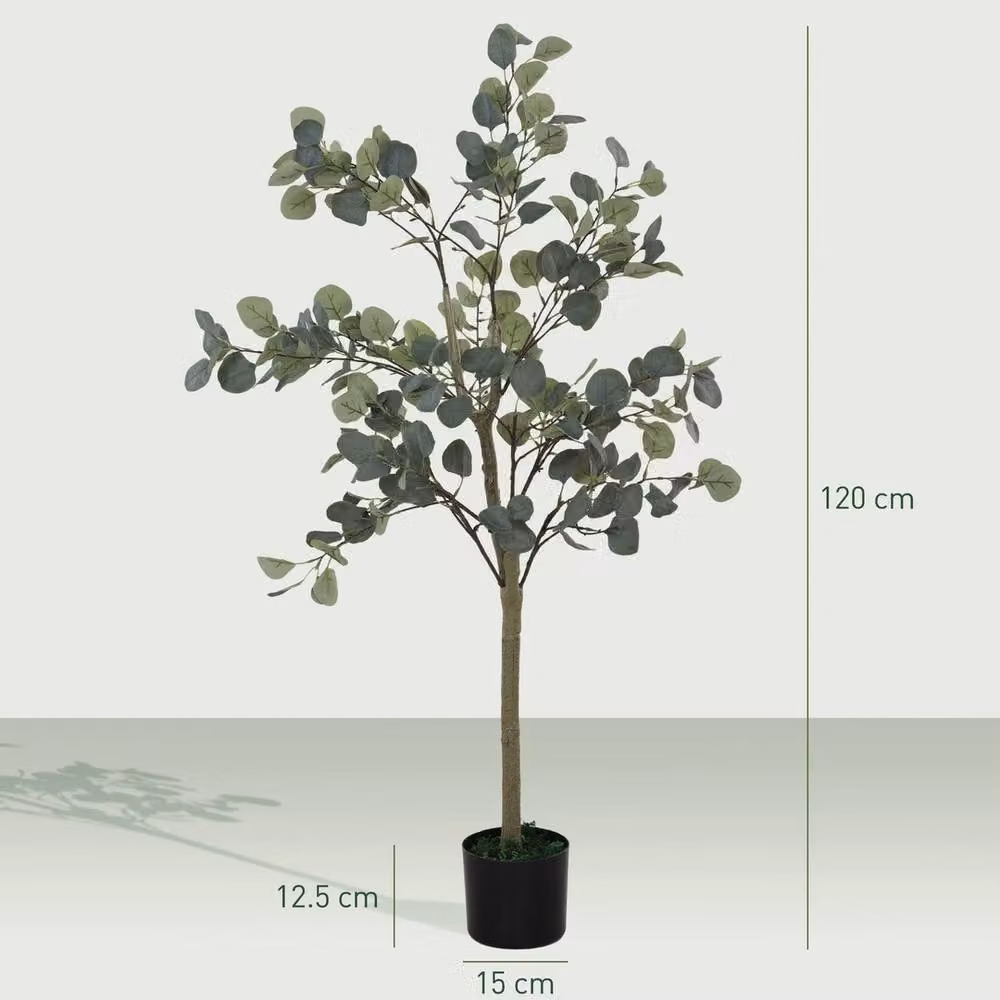 EONLION 2 Pack Green Artificial Eucalyptus Trees, Height: 120 cm – 2