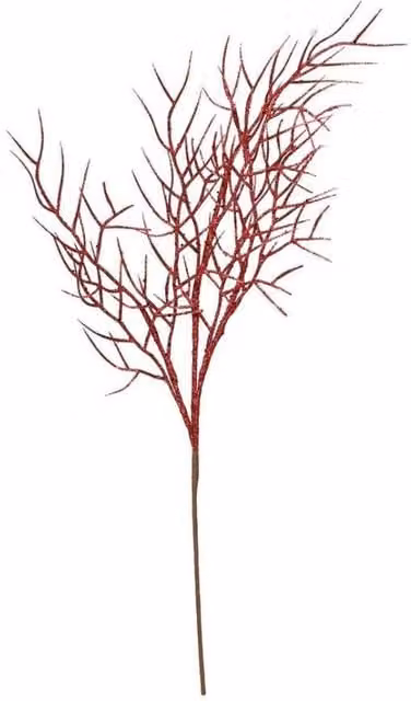 KDMD Red Glitter Twig Stem, 2 Pack, Height: 65 cm