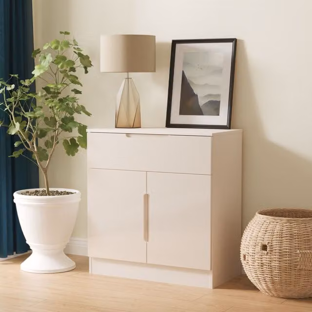 2 U Lucca Ready Assembled 1 Drawer 2 Door Sideboard in Taupe – 1