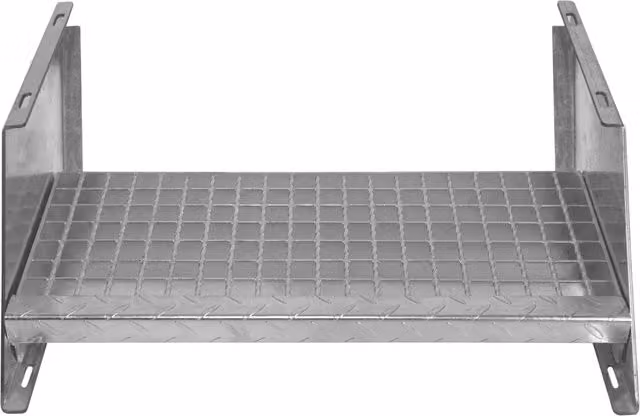Monster Shop Adjustable Galvanised Steel Stairs in Silver, Width: 60 cm