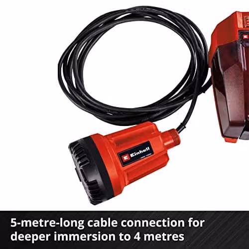 Einhell GE-SP 18 Li-Solo Cordless Clear Water Pump in Red and Black – 6