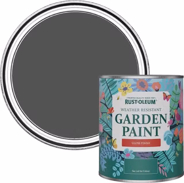 Rust-Oleum Garden Paint in Gloss Finish, Grey, 0.75 l