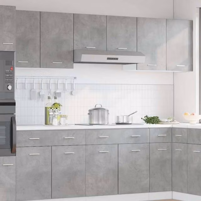 Berkfield Home Wall Mounted Hanging Cabinet in Grey, W/D/H: 50 x 31 x 60 cm