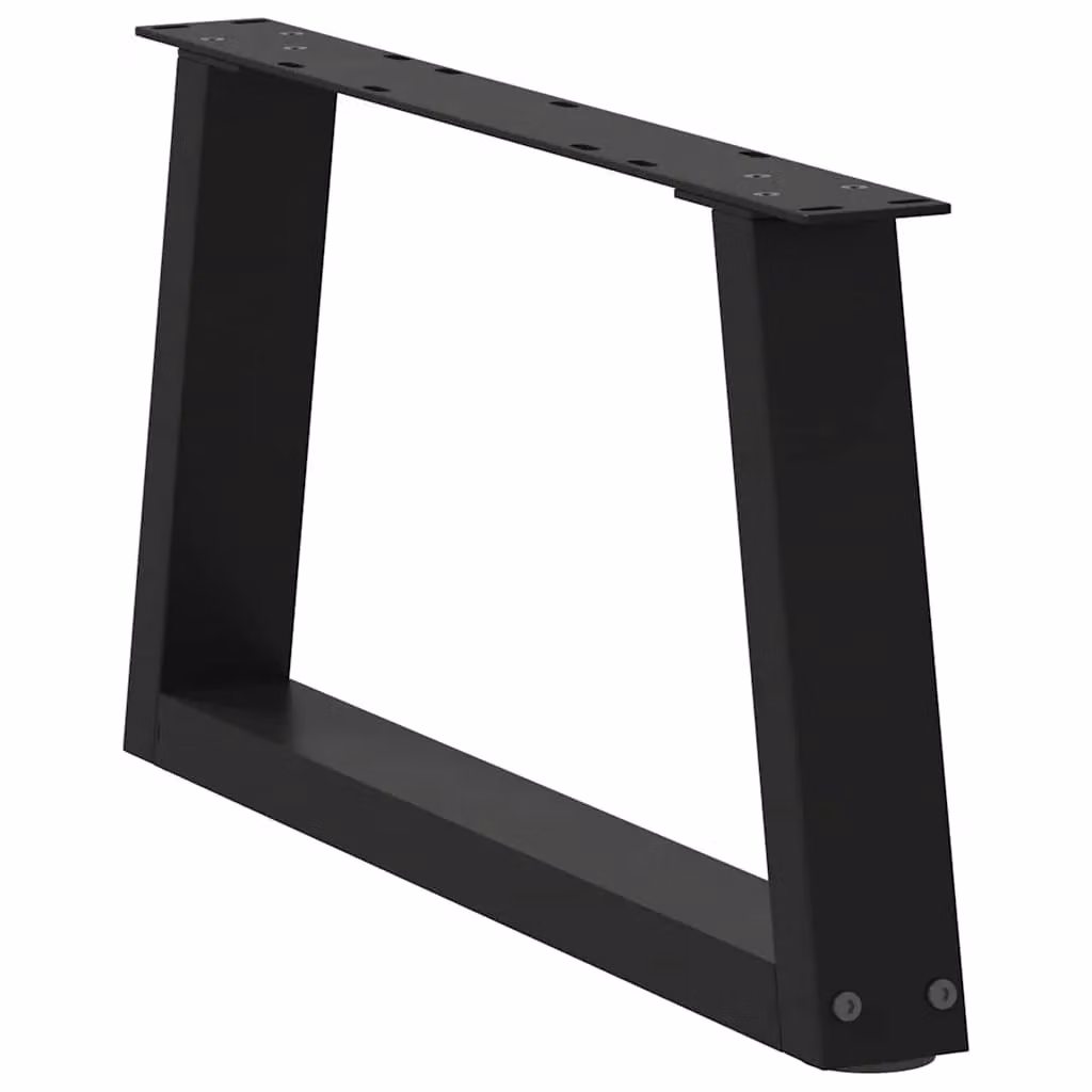 Berkfield Home V-Shape Dining Table Legs, 2 Piece Black Steel Set, H: 70 cm, W: 30-31.3 cm – 3