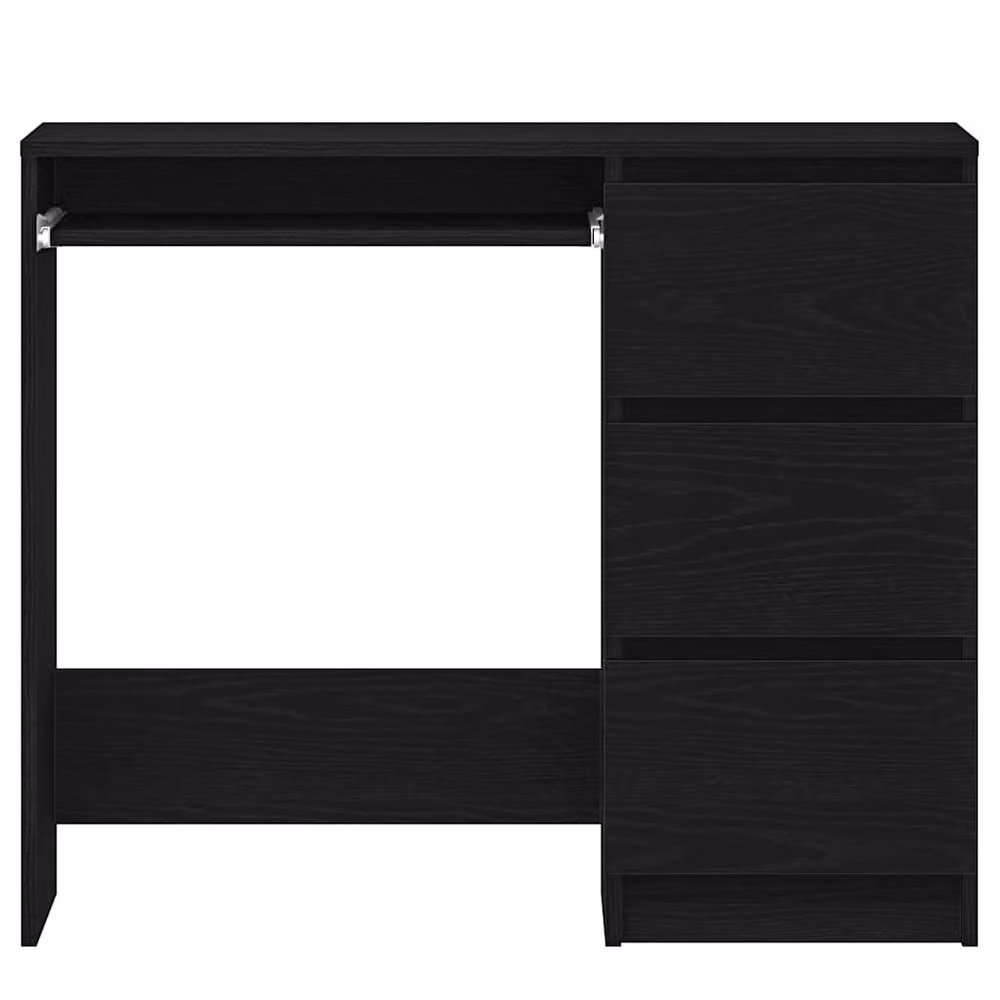 Berkfield Home Black Oak Writing Desk, W/D/H: 90 x 45 x 76 cm – 4