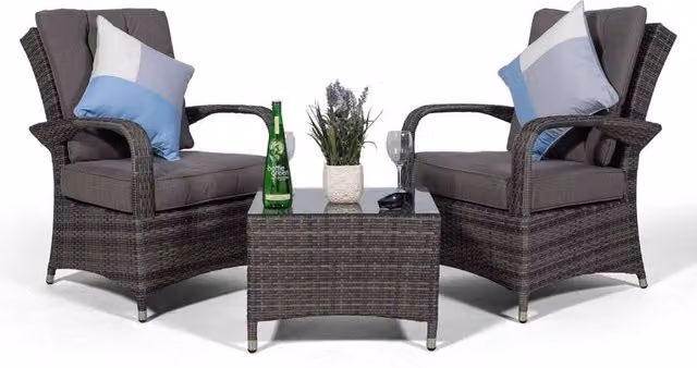 Thats Furniture Giardino Arizona 2 Seater Garden Lounge Set with Coffee Table in Grey – 1