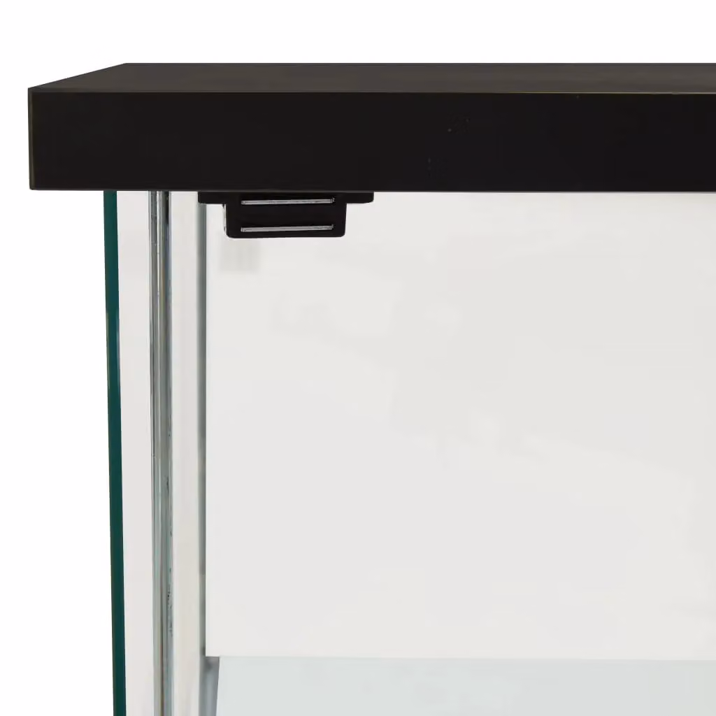 Berkfield Home Modern Black Freestanding Storage Cabinet with Glass Doors and Internal Shelves – 2