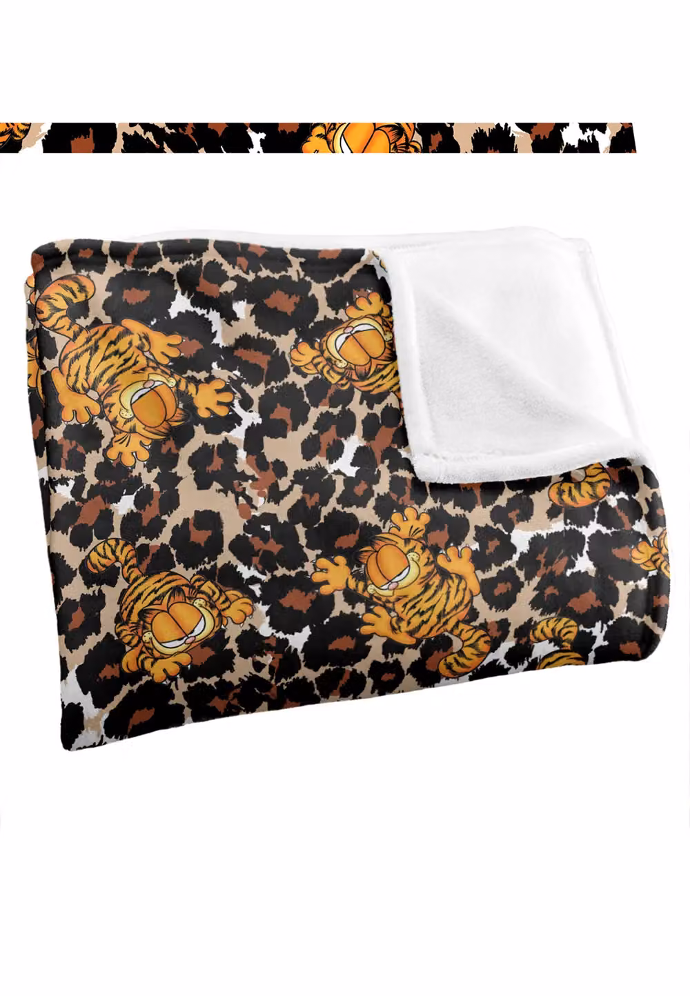 Trevco Garfield Wild Cat Silky Touch Super Soft Fleece Throw Blanket, White, W/D: 152 x 127 cm – 3