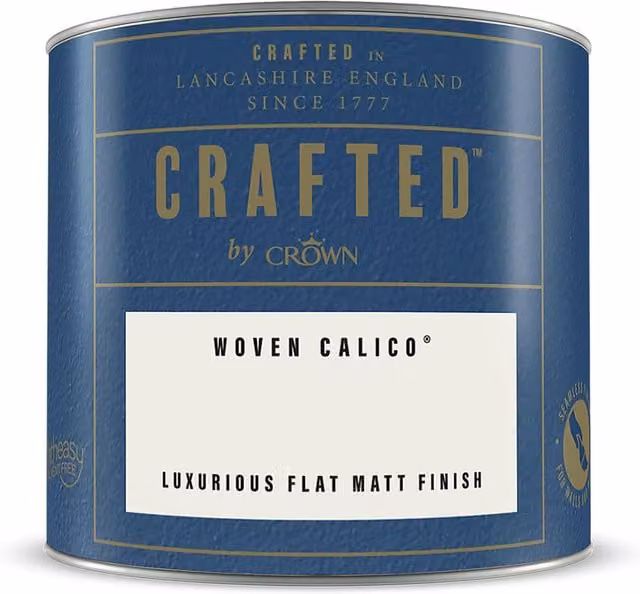 Crown Crafted Woven Calico Matt Emulsion Paint Tester Sample 125ml – 1
