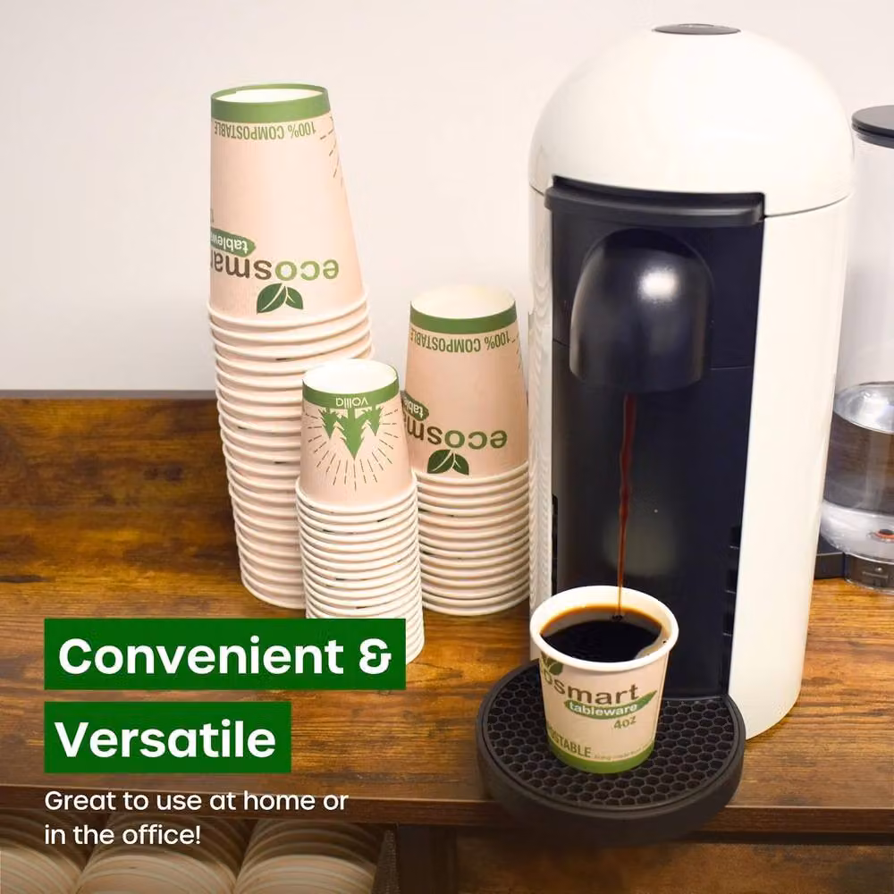 Volila White Paper Coffee Cups, 4oz, 100 Pieces – 4
