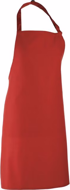 Premier Colours Red Poly-Cotton Bib Apron for Professionals – 1