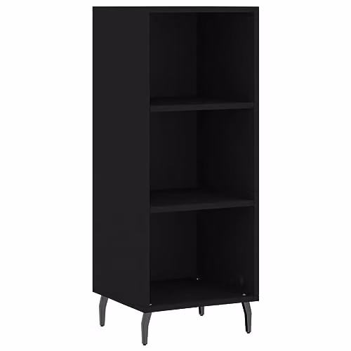 vidaXL Black MDF Sideboard W/D/H: 34.5 x 32.5 x 90 cm – 1