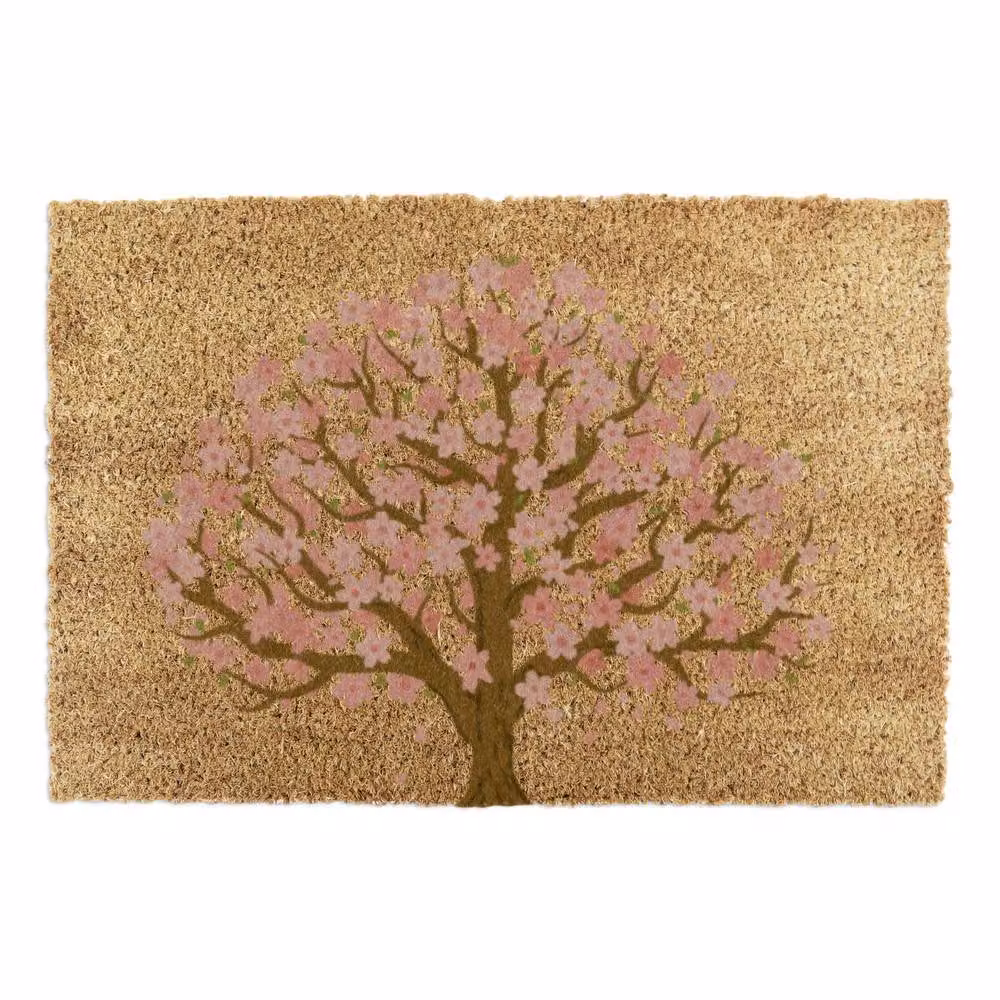Artsy Mats Blossom Tree of Life Coir Doormat in Brown, W: 60 cm, D: 40 cm – 3