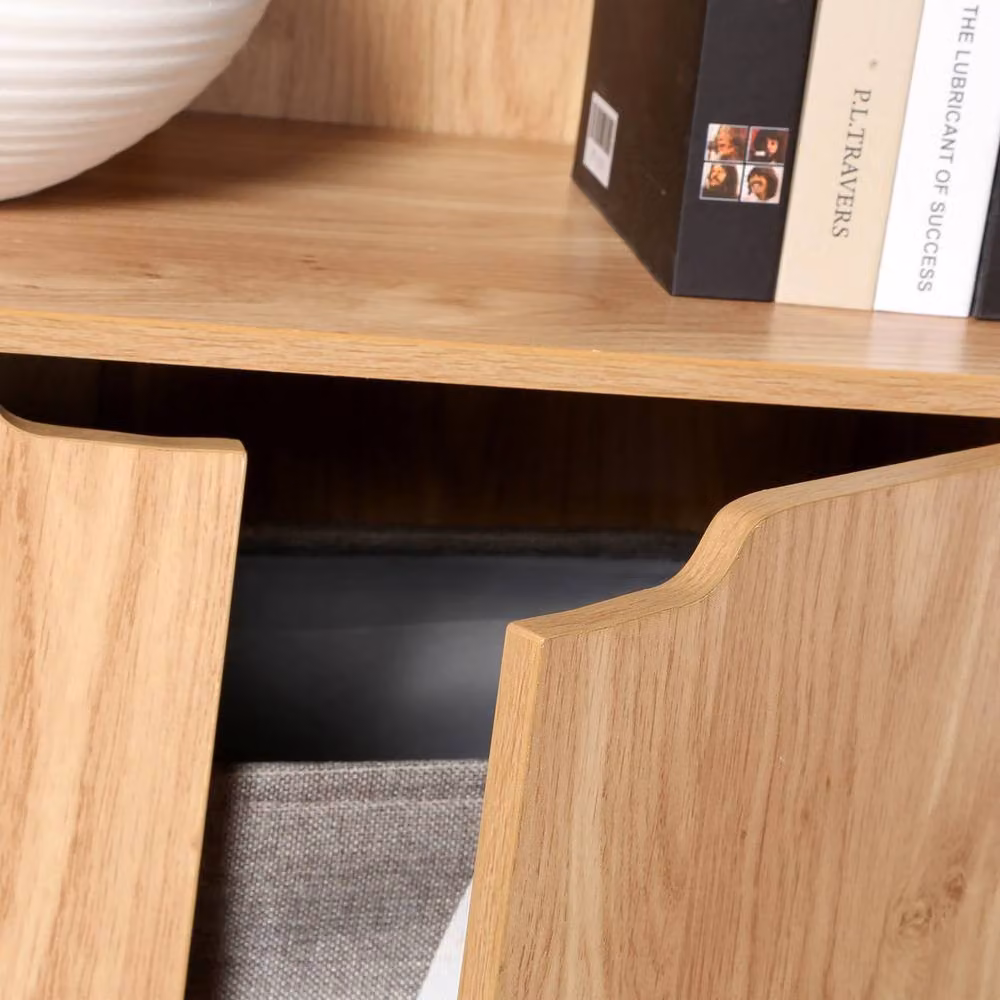 CALICOSY MODU 3-Tier Shelf and 2-Door Storage Unit in Natural – 6