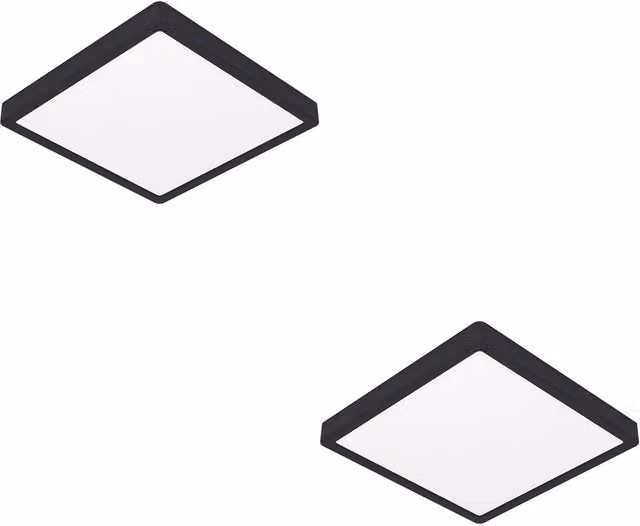 Loops 2 Pack Black Square LED Ceiling Light for Modern Indoor Spaces – 1