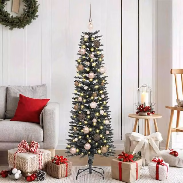 Berkfield Home Green Artificial Christmas Tree with 150 LEDs, W/D/H: 43 x 43 x 150 cm – 1