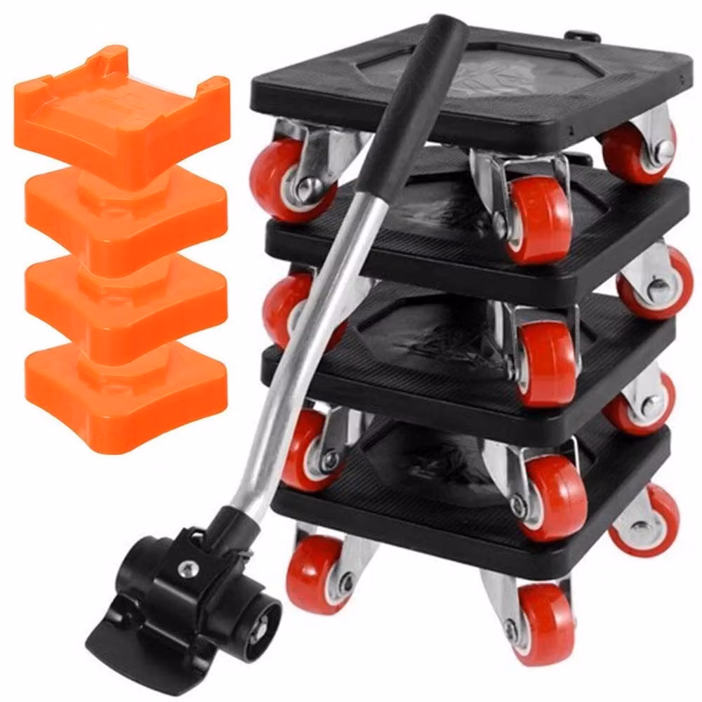 Nordara 4-Piece Heavy Duty Furniture Mover Tool Set with 880lb Lifter in Black – 3
