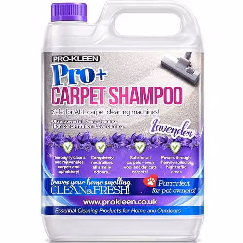 Pro-Kleen Pro+ 4 in 1 Carpet and Upholstery Cleaning Shampoo Concentrate, 5 l, Purple