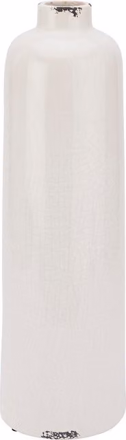 Glowrex Glazed Raine White Ceramic Tabletop Vase