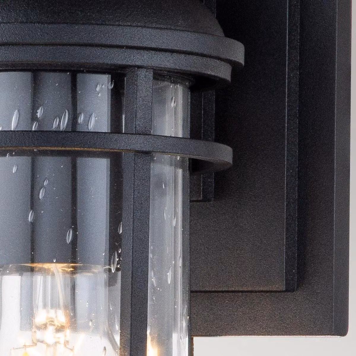 Feiss Lighthouse Maritime Outdoor Wall Lantern in Textured Black with Transparent Glass, IP44 Rated – 3