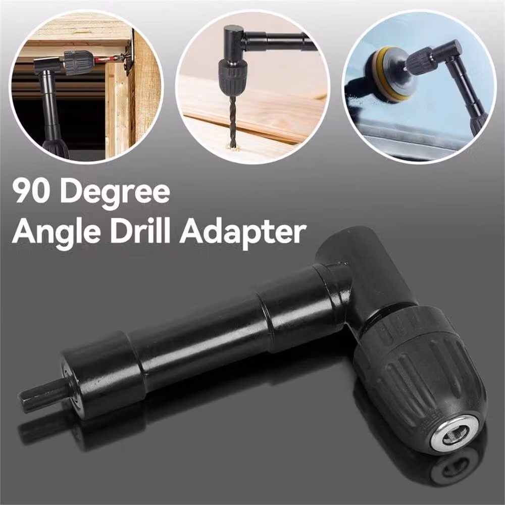 VOGREX 90 Degree Right Angle Drill Attachment Cordless Extension in Black Aluminium – 4
