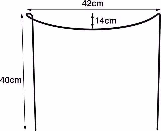 Garden Gear Half Round Plant Support Frame for Outdoor Garden Flowers, Green or Black, Height: 40 cm, Pack of 4