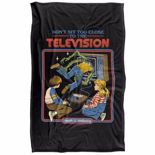Steven Rhodes Dont Sit Too Close Super Soft Fleece Throw Blanket, Multicolour, W: 91 cm, D: 147 cm – 5