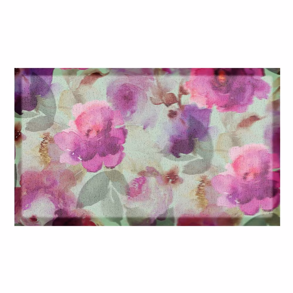 Artsy Mats Faded Floral Indoor Outdoor Doormat, Multicolour, W: 70 cm, D: 40 cm – 2