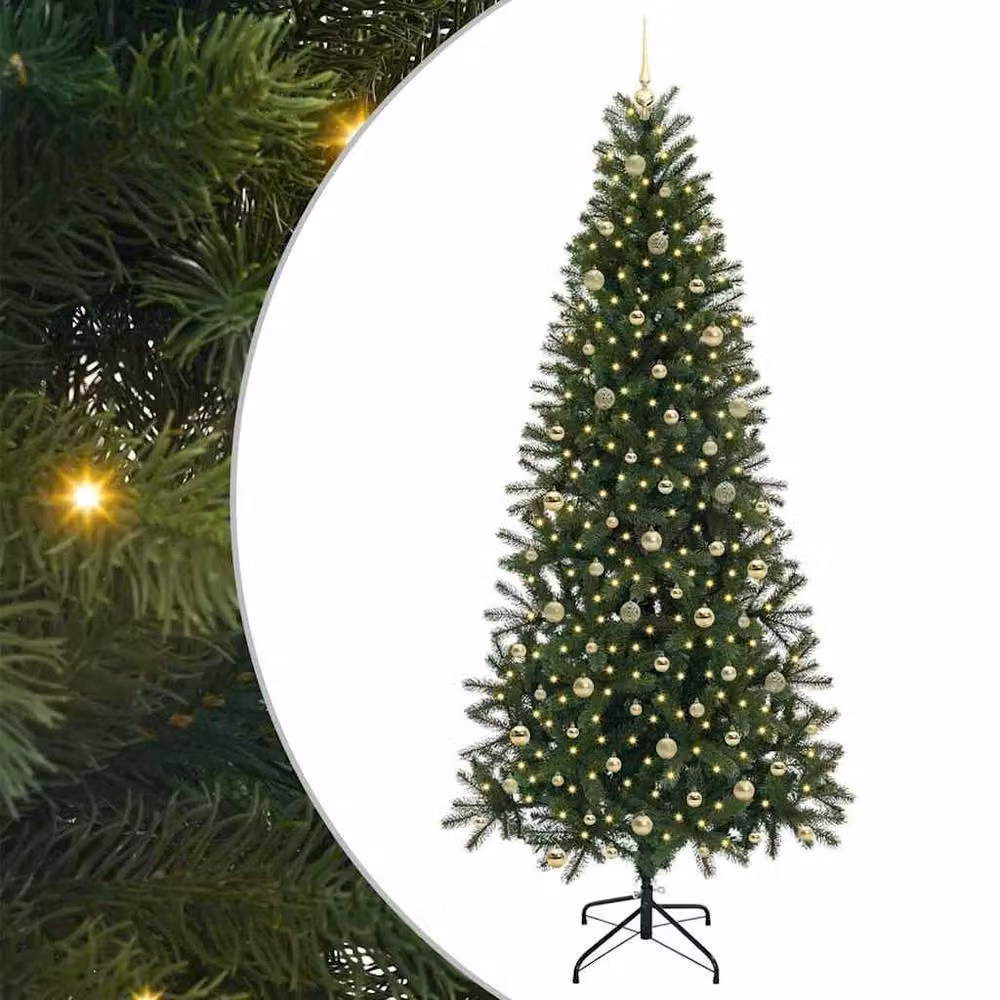 Berkfield Home Artificial Green Christmas Tree with 300 LEDs, Height: 240 cm – 2