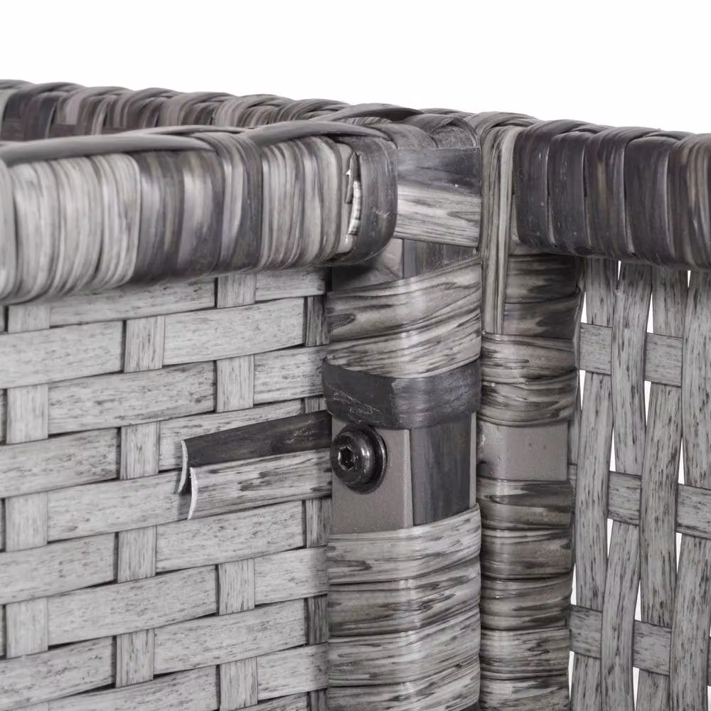 Wyld Haus Noco Grey 9 Piece Rattan Outdoor Dining Set with Square Glass Table – 9
