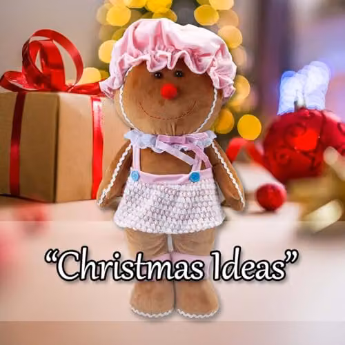 VFM e-Store Christmas Standing Gingerbread Decoration, Pink, H 57 cm x W 32 cm – 5