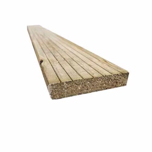 Snowdon Treated Decking Board 10 Pack, Brown or Red, W/D/H: 120 mm x 25 mm x 2.4 m