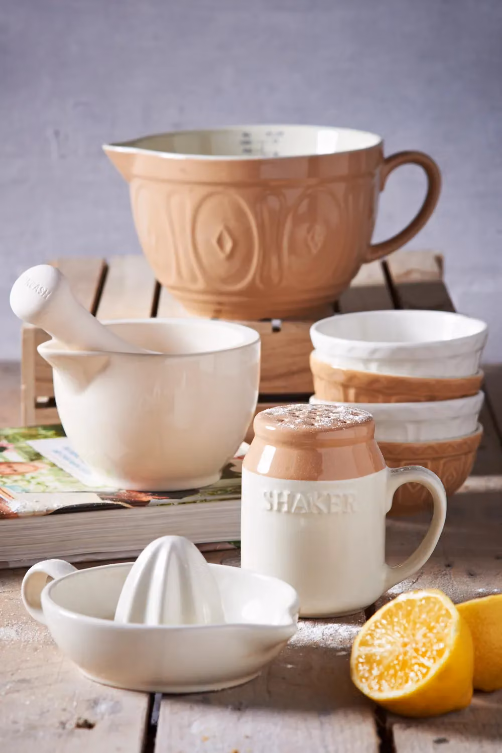 Mason Cash Original Cane Ceramic Batter Bowl with Pouring Spout in Brown – 3