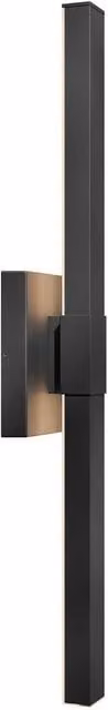 Kichler Nocar Large LED Modern Outdoor Wall Lamp in Black with 3000K Warm White Light and IP44 Rating