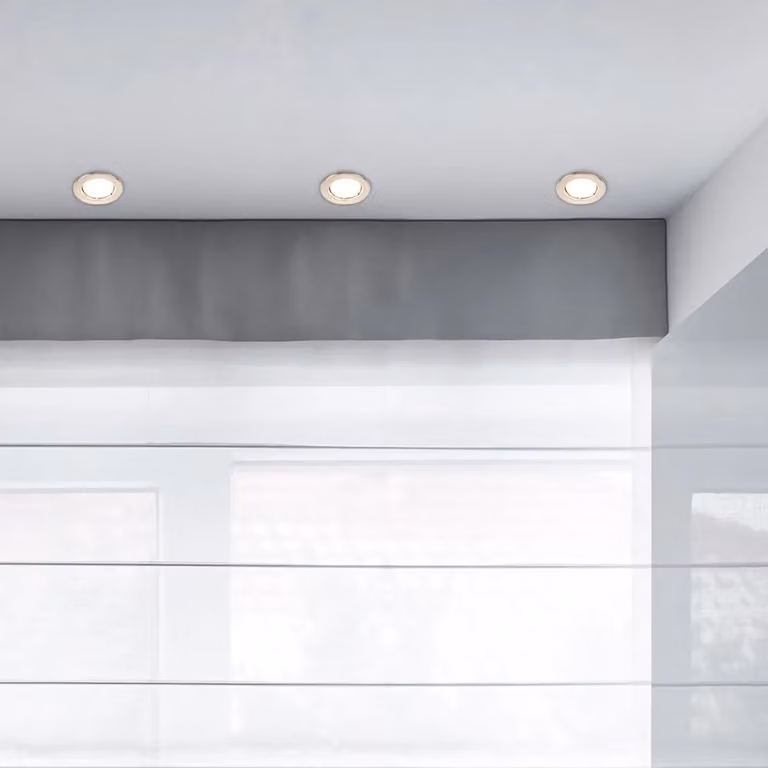 ValueLights 10 Pack Silver Fire Rated Recessed Round Downlight Ceiling Light Fittings with GU10 Socket