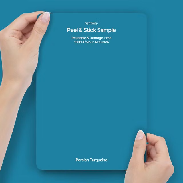 Hemway Interior Paint Sample Peel and Stick Swatch in Persian Turquoise