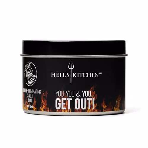 Hell's Kitchen Fresh Lemon Scented Tin Candle in Green, 180g – 2