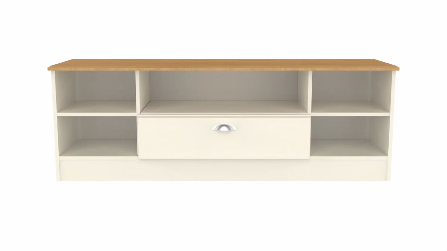Ready Assembled 2 U Albert Wide 1 Drawer TV and Media Unit in Beige – 2
