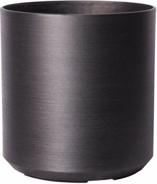 KDMD Dark Grey Metallic Look Cylinder Planter Tub, Diameter: 35 cm
