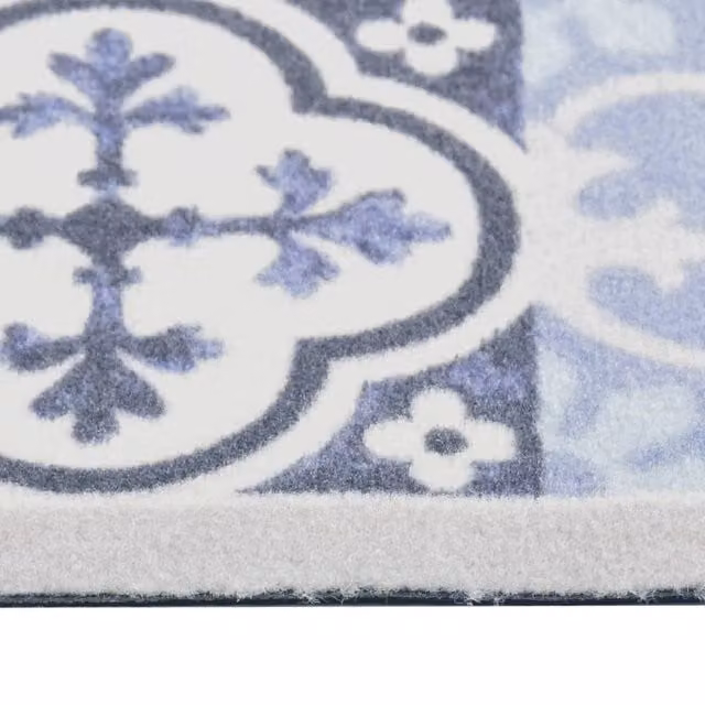 Berkfield Home Mosaic Washable Kitchen Carpet, Multicolour and Blue, W: 60 cm, L: 300 cm – 1