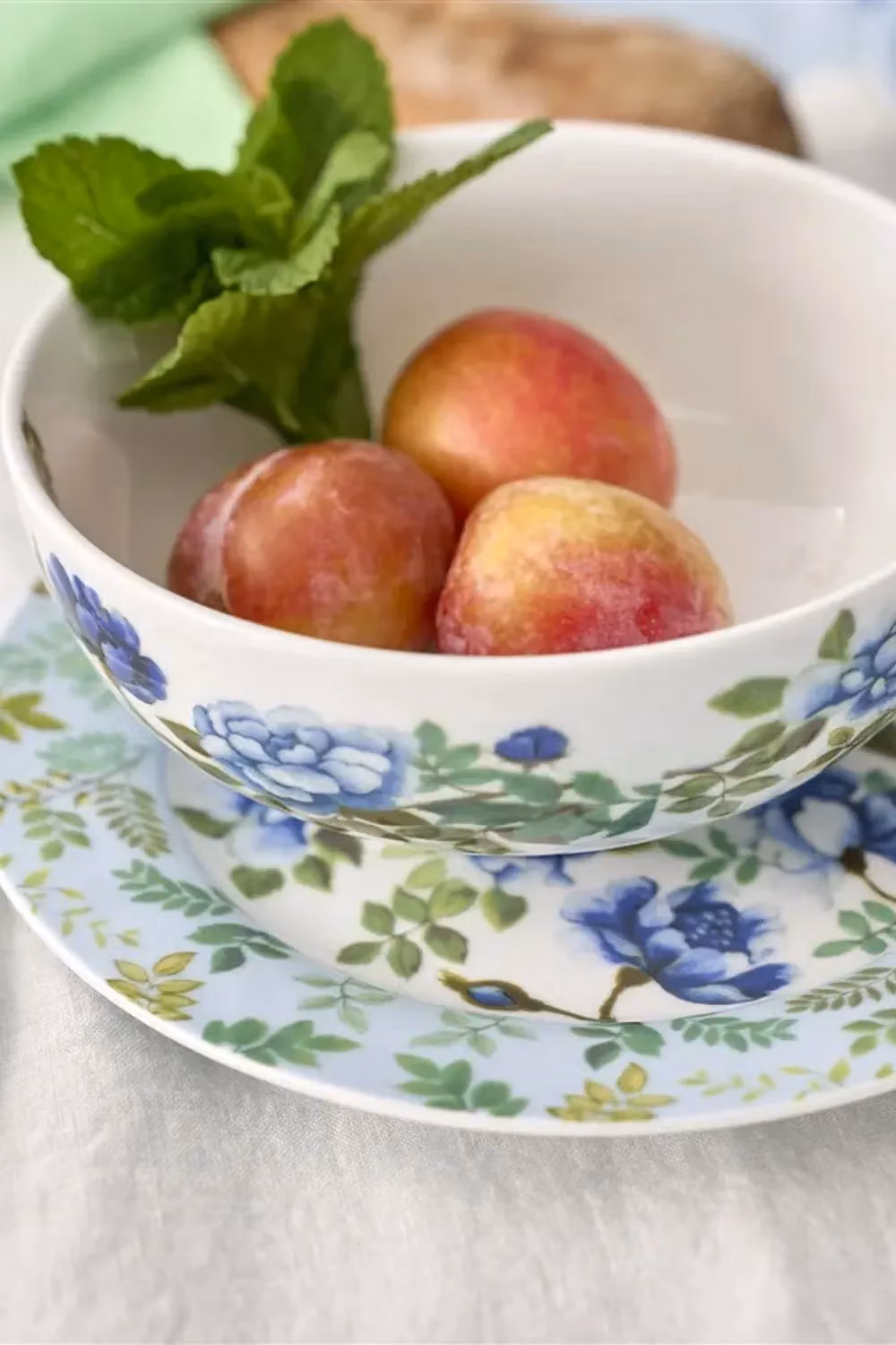 Designers Guild Multicolour Floral Porcelain De Chine Cereal Bowls, Set of 4, Diameter: 16 cm – 2