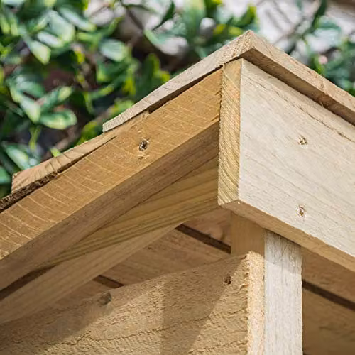 Rowlinson Narrow Timber Log Store, Brown, W: 56 cm, D: 21.5 cm, H: 156 cm – 4