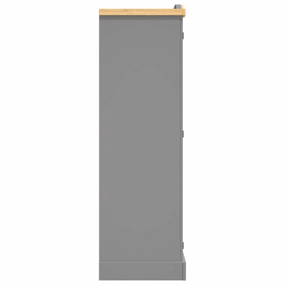 Berkfield Home Corona Range 3 Door Mexican Pine Wardrobe in Grey – 2