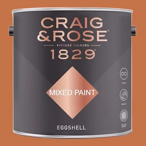 Craig & Rose 1829 Eggshell Paint in Russet, 2.5l
