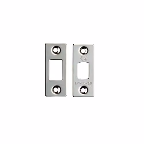 Loops Forend Strike and Fixing Pack for Tubular Deadbolts in Silver Stainless Steel – 2